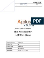 Risk Assessment for LED Cure Lining Work