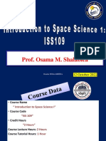 Introduction to Space Science Course Syllabus