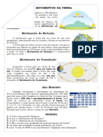 006 - Movimento Da Terra - Resumo e Atividades