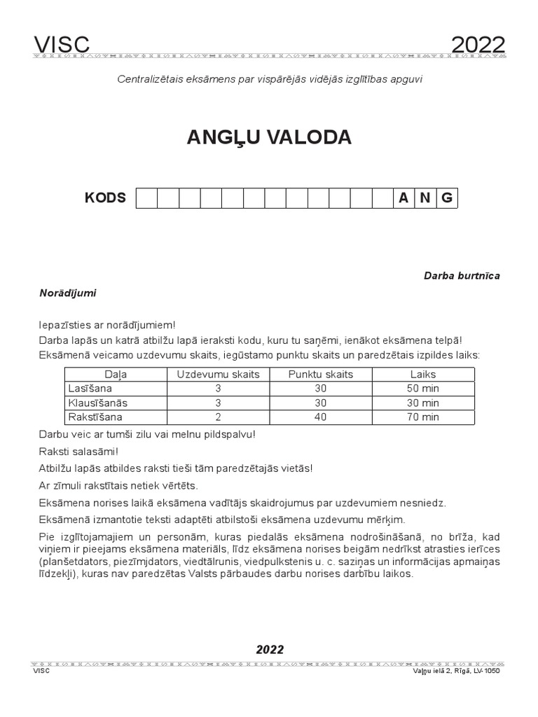 12kl Anglu Valoda 2022 Pdf