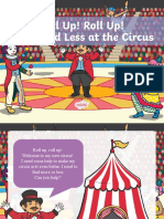 t n 7821 Roll Up Roll Up More and Less at the Circus Powerpoint Ver 2