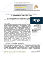 The Effect of Locus of Control, Work Motivation and Work Discipline On Job Satisfaction of Prof. Dr. RD Kandou Manado