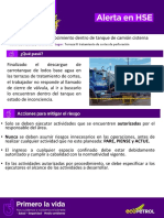 Alerta - Perdida de Conocimiento Dentro de Tanque de Camión Cisterna"