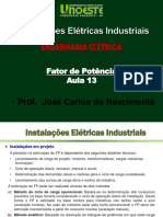 AULA 13  Instalacoes Eletricas Industriais  Prof Jose Carlos do Nascimento