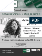 Cartel ALMUDENA GRANDES