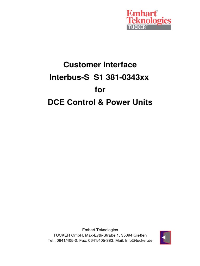 Interbus S381-0343 | PDF | Input/Output | Power Supply
