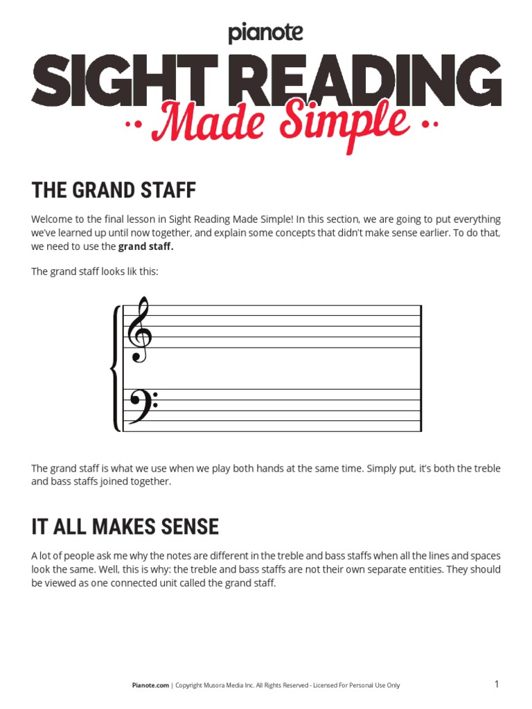 4 Cheat Sheet | PDF | Clef