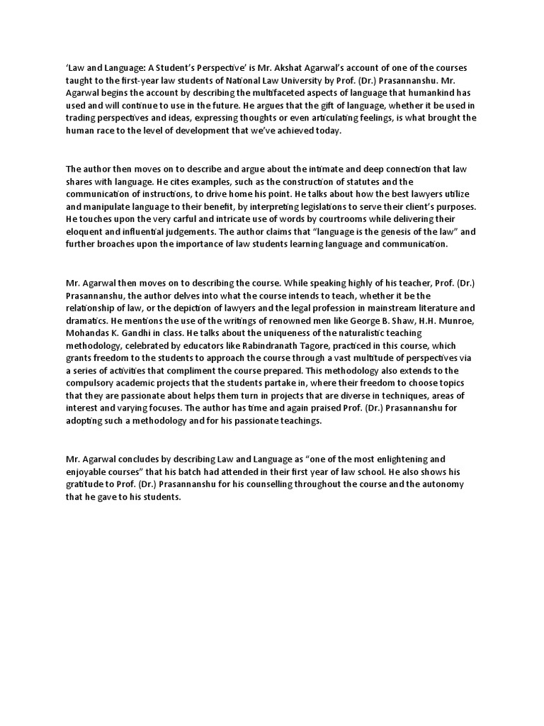 Law and Language Commentary PDF Lawyer Communication