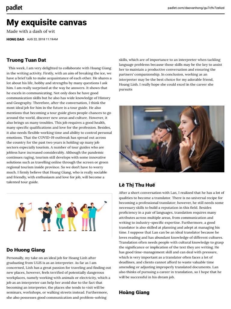 Writing E2_Ideal job | PDF | Teachers | Language Interpretation