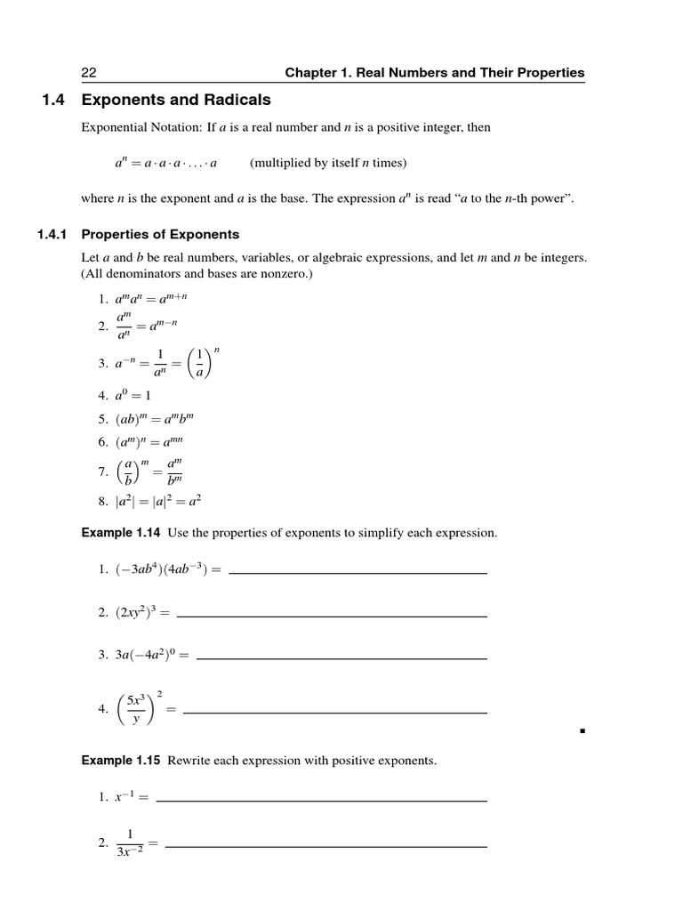 Exponents and Their Properties Explained | PDF