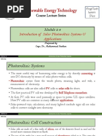 2.4 Solar Photovoltaic Systems & Applications