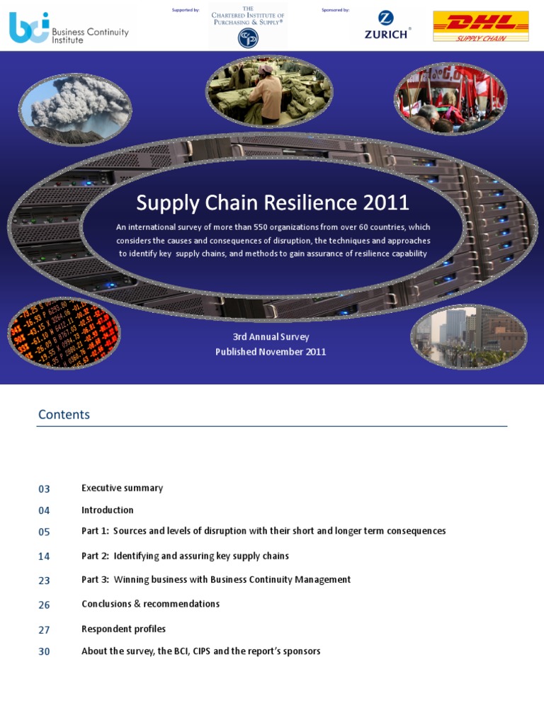 BCI Supply Chain Resilience 2011 Public Version | PDF | Supply Chain ...