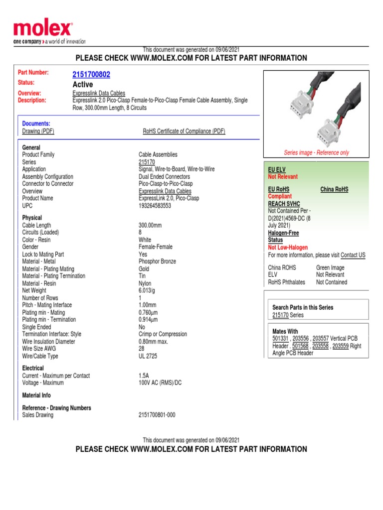 Cable Assemblies PDF Electrical Connector Electrical Equipment