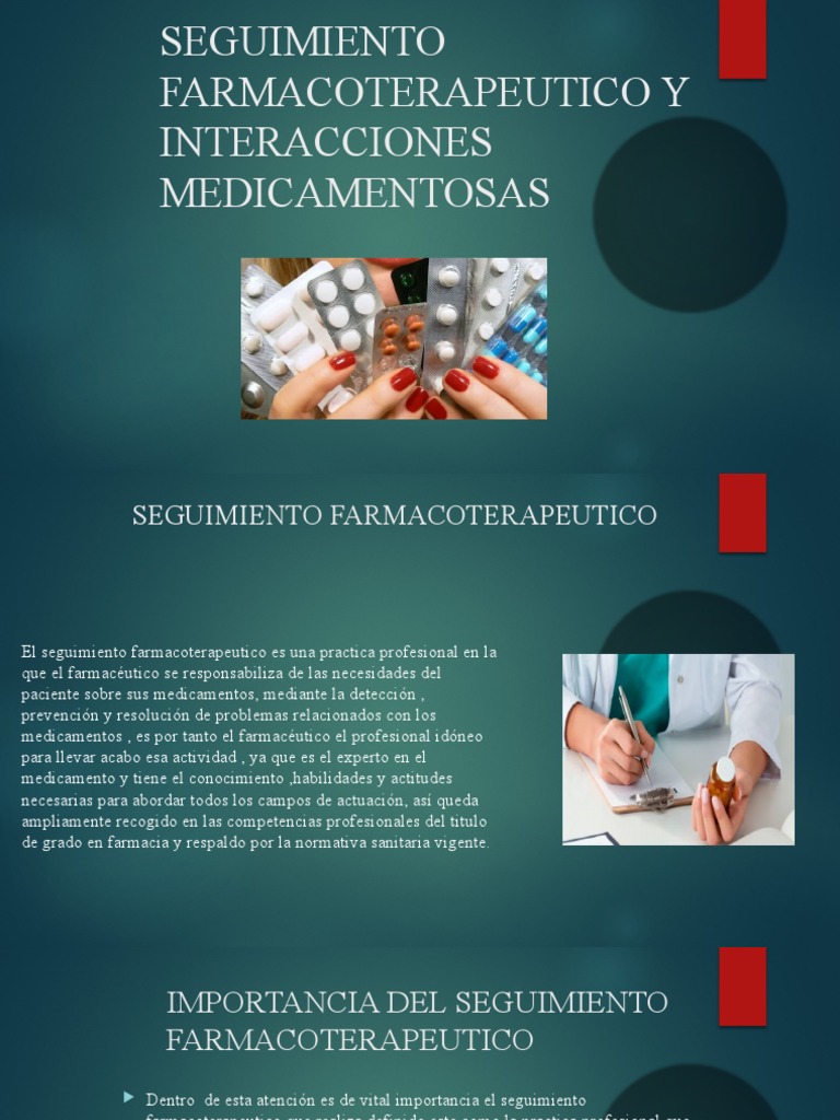 Seguimiento Farmacoterapeutico y Interacciones Medicamentosas PDF
