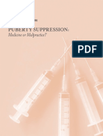 Puberty Suppression Medicine or Malpractice