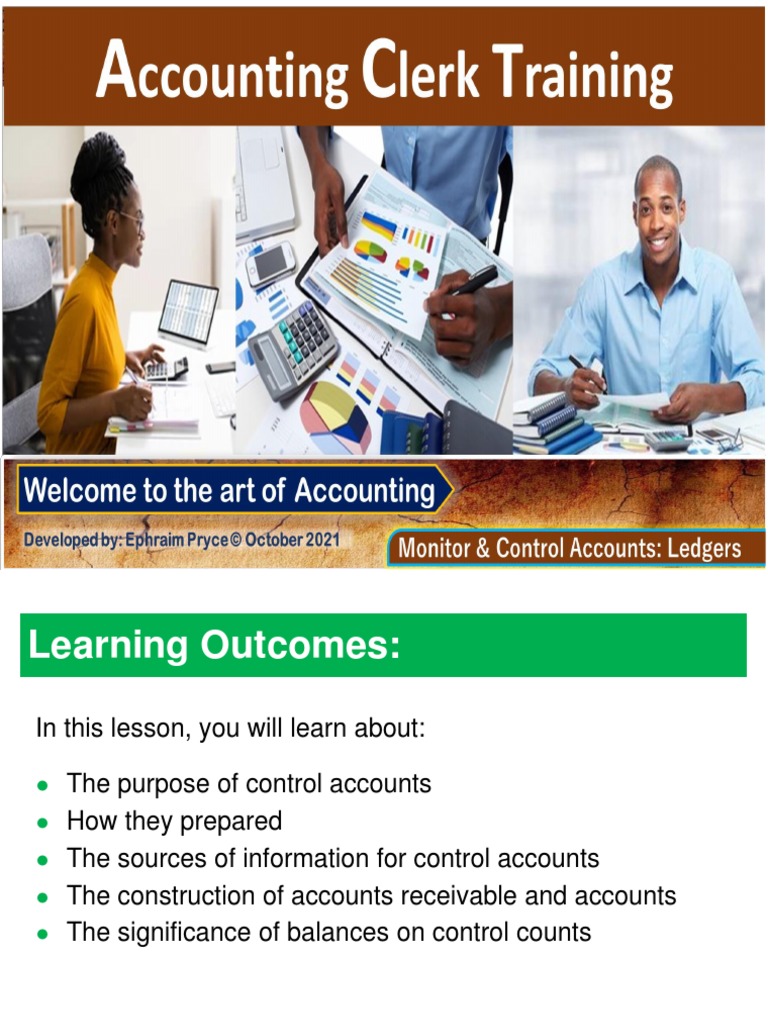 Acc Clerk Chapter 6 Control Accounts (Ledgers) PDF Debits And