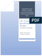 Lab 2 SANITARIA Análisis Microbiológico Del Agua