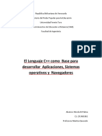 El Lenguaje C++ Como Base para Desarrollar Aplicaciones, Sistemas Operativos y Navegadores