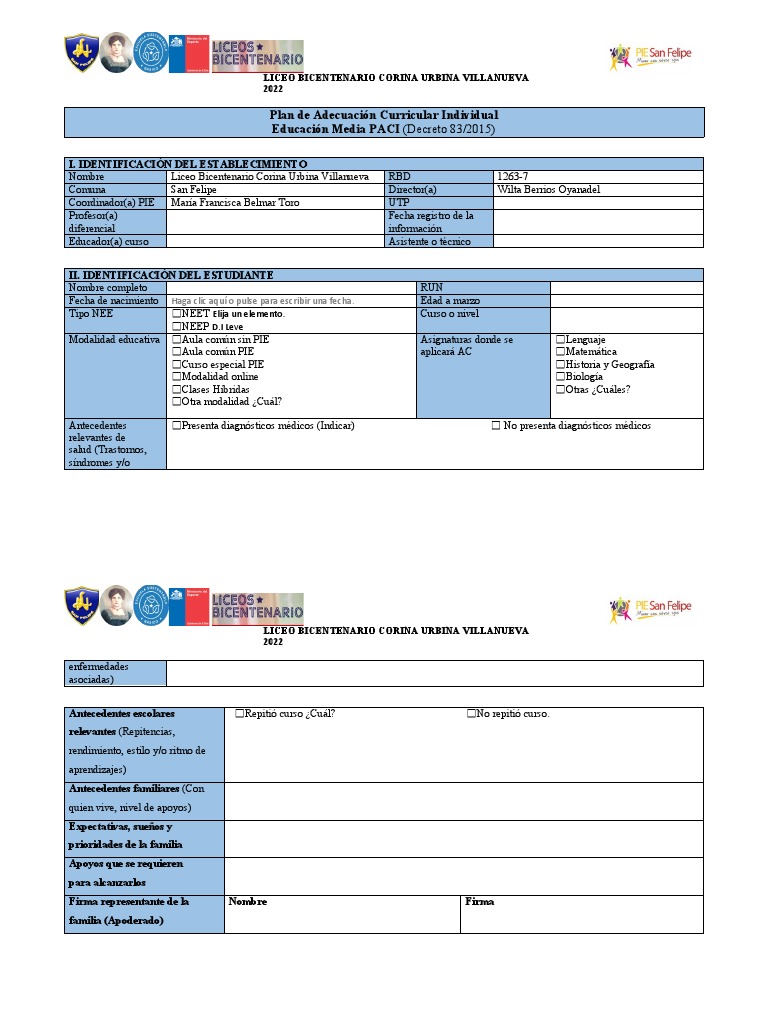 Plan de Adecuación Curricular 2022 | PDF | Evaluación | Aprendizaje