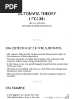 Automata Theory (ITC404) : SEIT-SEM-IV (R-2019) Deterministic Finite Automata (Dfa)