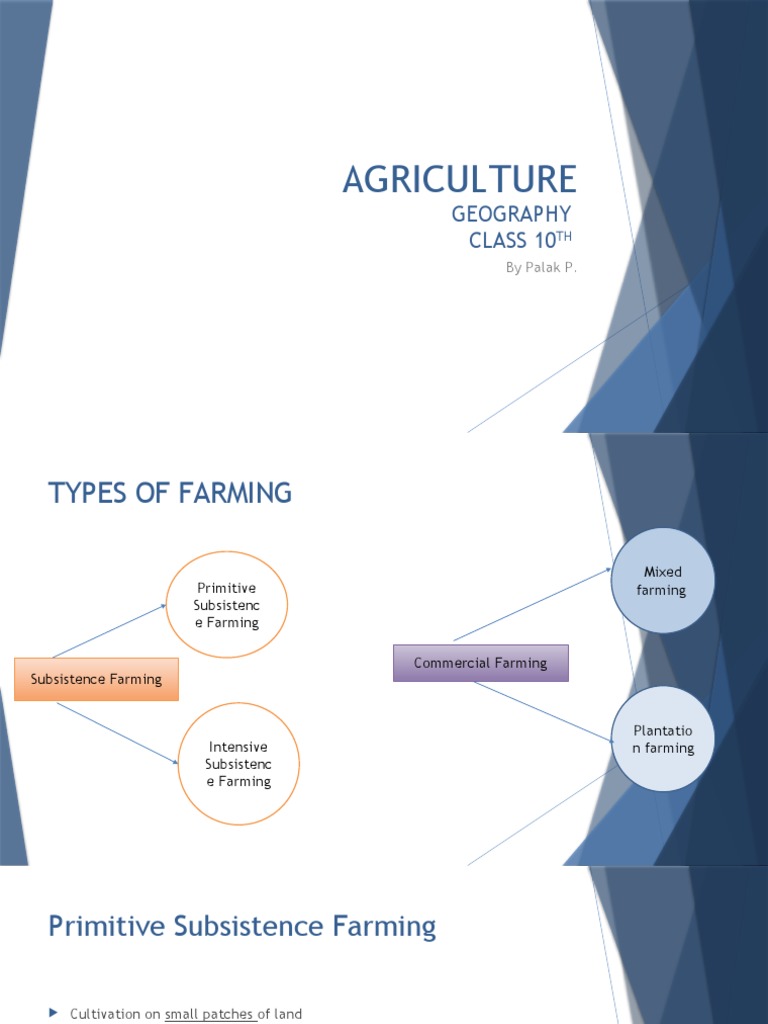 Agriculture Class 10 PDF Agriculture Intensive Farming
