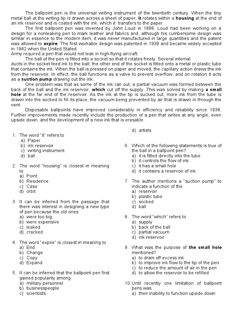 The Ballpoint Pen | PDF