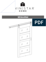 Twin Star SD36-6964-PT85 Sliding Door Use and Care Manual Multilingual