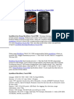 Spesifikasi Dan Harga Blackberry Touch 9900