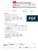 Switchgear Panel Pressure Test Report