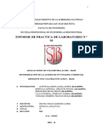 Química Analítica Grupos de Laboratorio - Ingenieria Agroindustrial - Enología y Viticultura