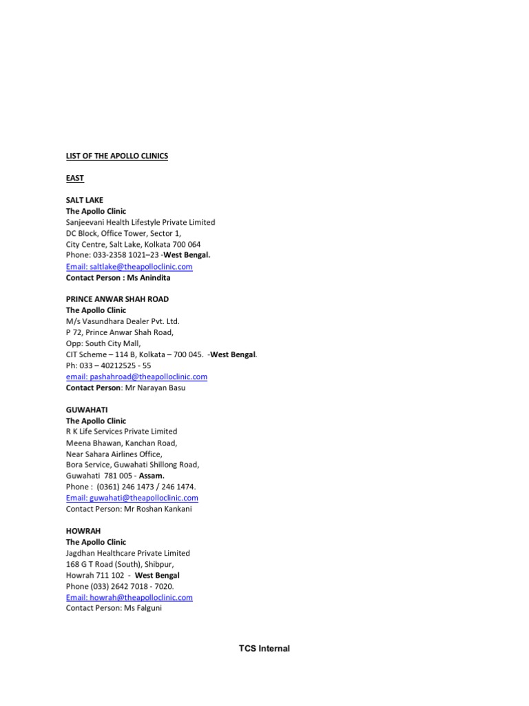 Apollo Clinic Services Overview | PDF | Self-Improvement