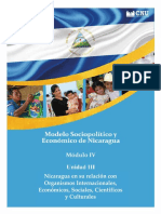 MIV UIII Nicaragua en Su Relación Con Organismos Internacionales Economicos Sociales Cientificos y Culturales