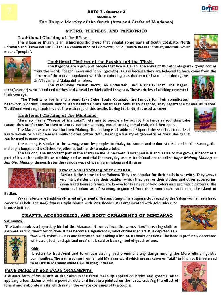 Q3 Arts M1 3 Modified With Performance Task 1234 | PDF | Textiles | Dyeing