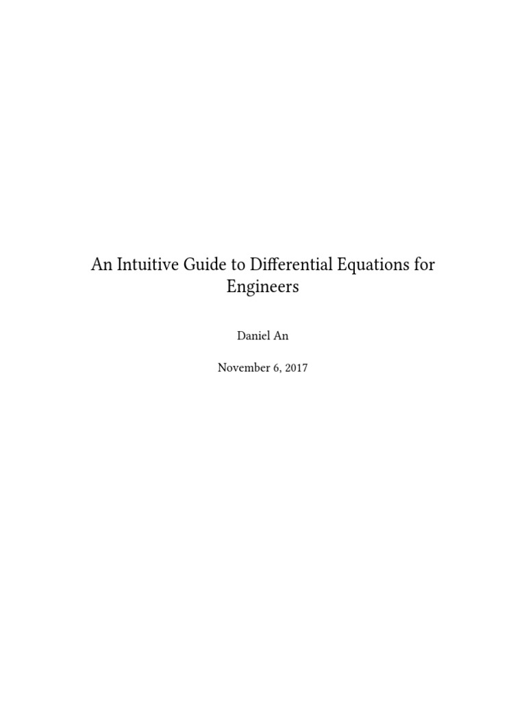 Differential Equations Book by Daniel An PDF Equations