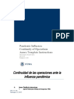 Continuidad de Las Operaciones Ante La Influenza Pandémica-Plantilla de Instrucciones