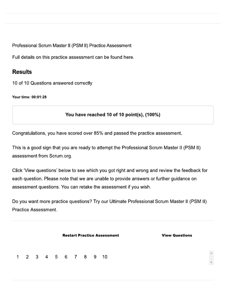PSM2 Scrum Master UK PDF
