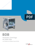 Ventilador centrífugo BDB de doble oído con álabes hacia atrás