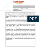 Atividade - Paradigmas Psiquiátricos e Do Campo Da Saúde Mental, Reformas Psiquiátricas e Rede de Atenção Psicossocial-RAPS