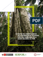 Efectos Del Cambio Climático en La Distribución de 20 Especies Forestales Maderables de La Región Amazónica Del Perú PDF