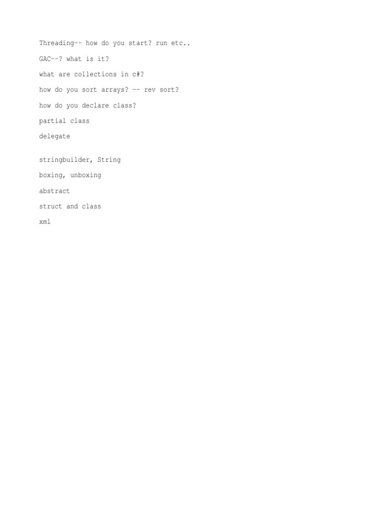 C# Basics: Threading, Collections, and More | PDF | Teaching Methods ...