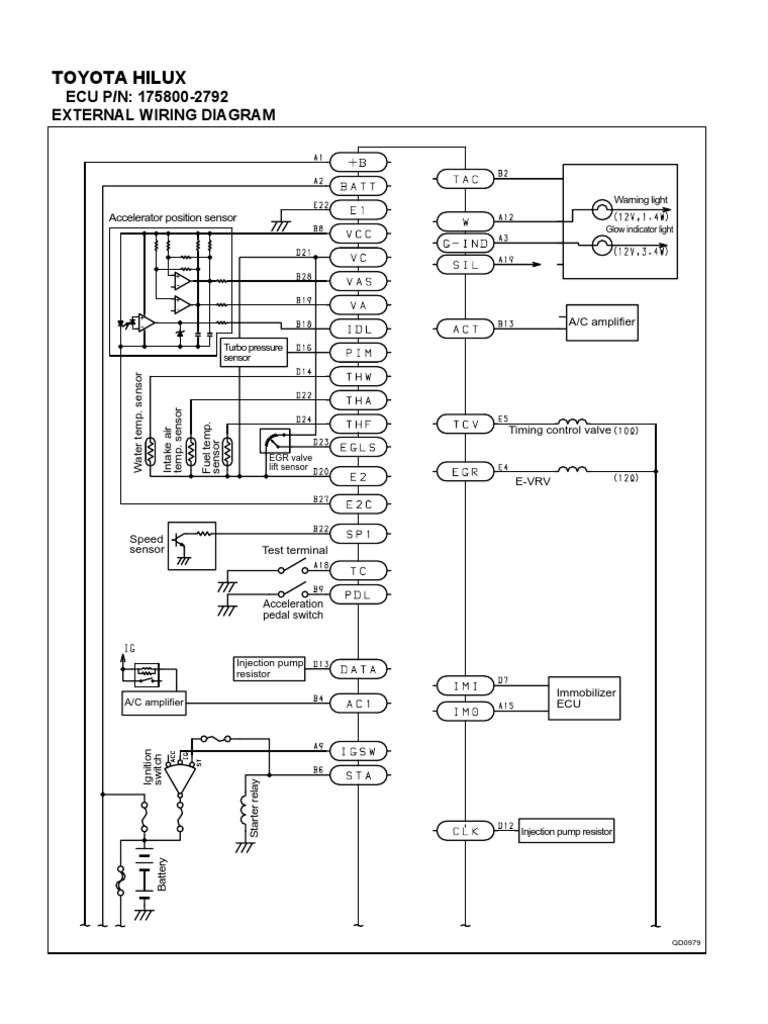 Toyota Hilux Wiring Diagram Overview PDF Throttle Vehicle Technology