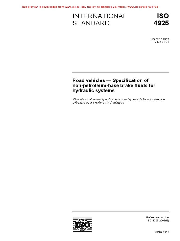 ISO - 4925 - 2005 - EN - PDF Liga de Frenos | PDF | International ...