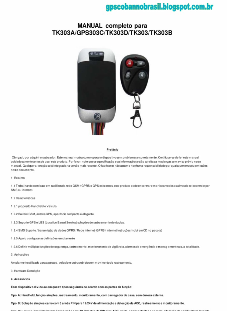 GPSTK303 Portuguese Manual PDF