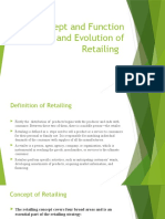 Concept and Function and Evolution of Retailing