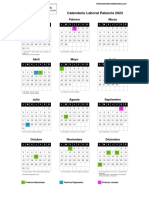 Calendario Laboral Palencia 2023