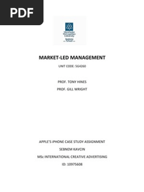 iPhone Case Study Assignment- MARKET LED Management
