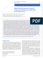 Characterization of Metal Pulsed Exposure To Aquatic Organisms With