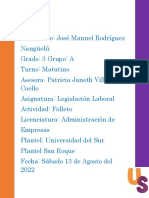 Tarea 1 Parcial 2 Legislacion Laboral Folleto JOMARONA