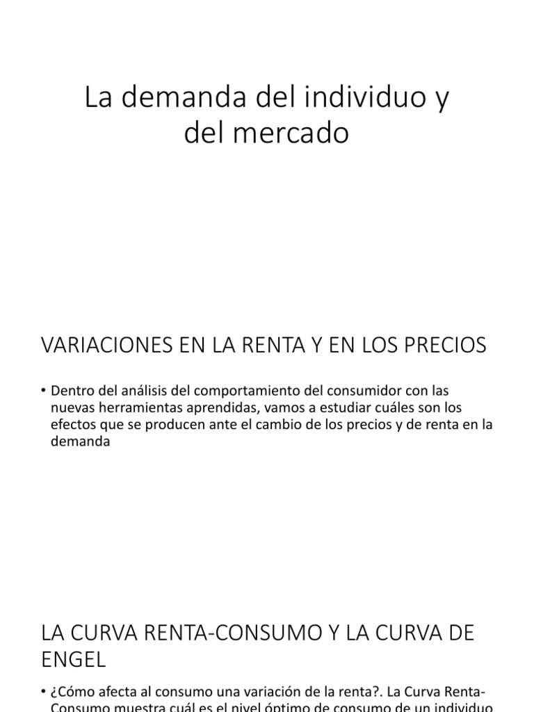 Curva de Demanda Individual y Efectos | PDF | Oferta y demanda ...