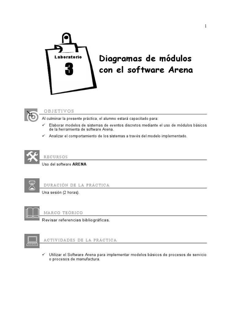 Laboratorio 03 - Diagrama de Módulos Con El Software Arena | PDF ...